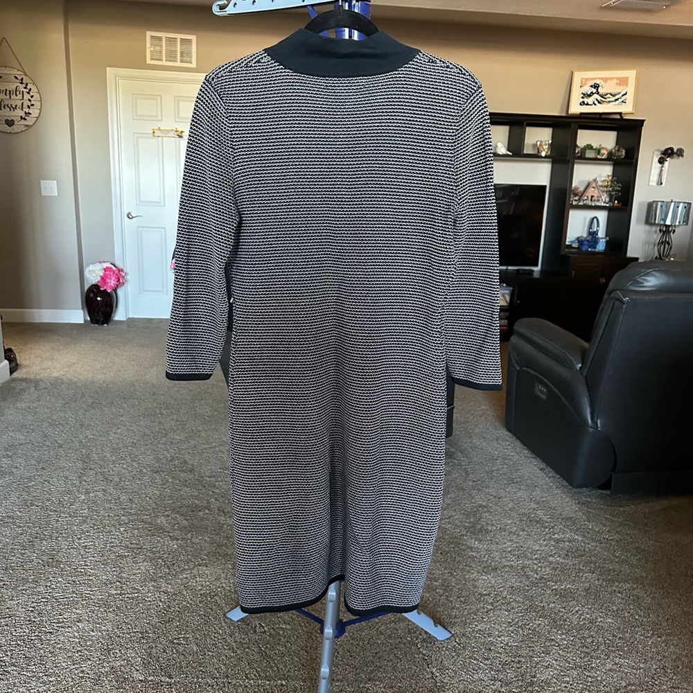 Ralph Lauren black and gray waffle weaved sweater dress. Size PL - Picture 3 of 5